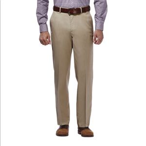 Haggar Mens classic fit premium no iron khaki 40/32